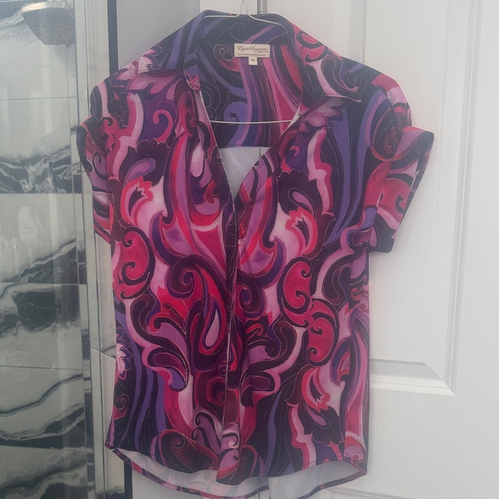 Vibrant Swirl Button Down Shirt